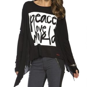 Peace Love World Parachute top